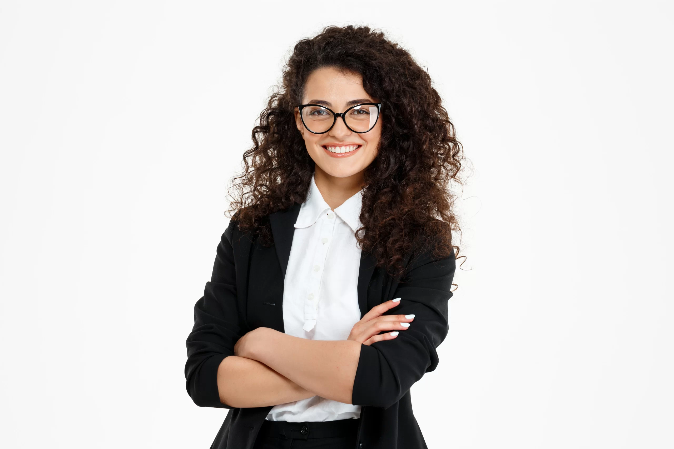 cheerful-curly-business-girl-wearing-glasses